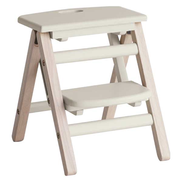 キッズ折り畳みステップ アイボリー